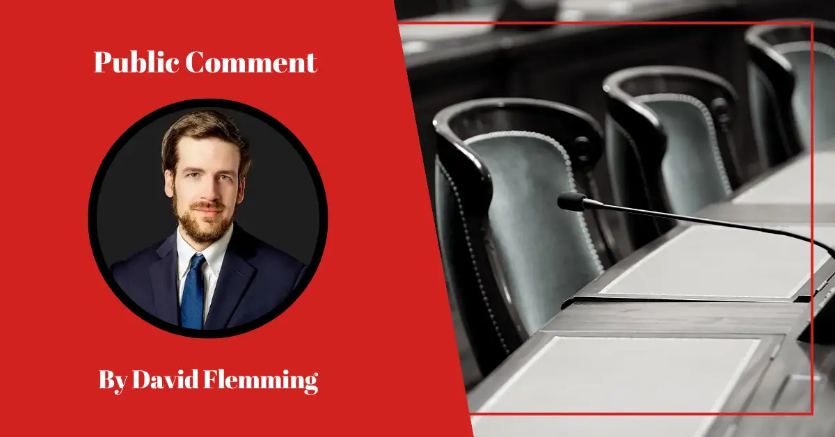 Director of Policy David Flemming testifies in opposition against the proposed ban of gas-powered vehicles by 2035